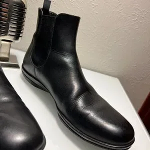 Prada | Shoes | Prada Black Leather Chukka Boots Size 9 Made  display picture 3